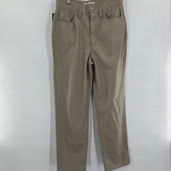 Madewell The Perfect Vintage Straight Jean: Faux Leather Edition 27 NWT - Picture 4 of 9